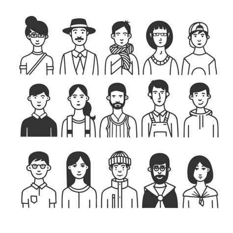 224,600+ Black And White People Stock Illustrations, Royalty .